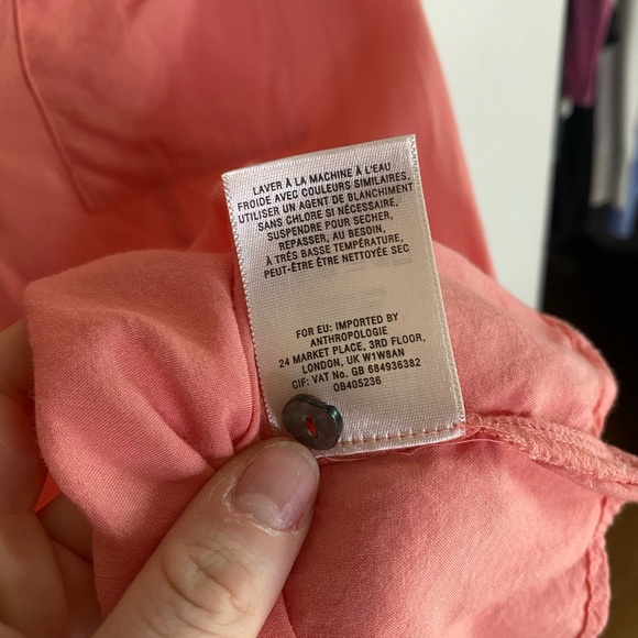 *DONATING SOON* Maeve | Size 2 orange/pink Laiken Henley Popover Top - Picture 5 of 7